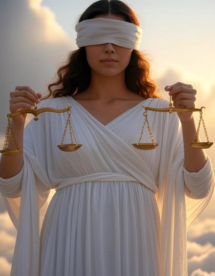 diosa justicia ciega con balanzas